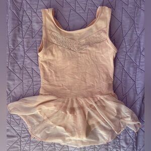 Cat & Jack Light Pink Sleeveless leotard w/ skirt ballet dance sz small 6/6x guc